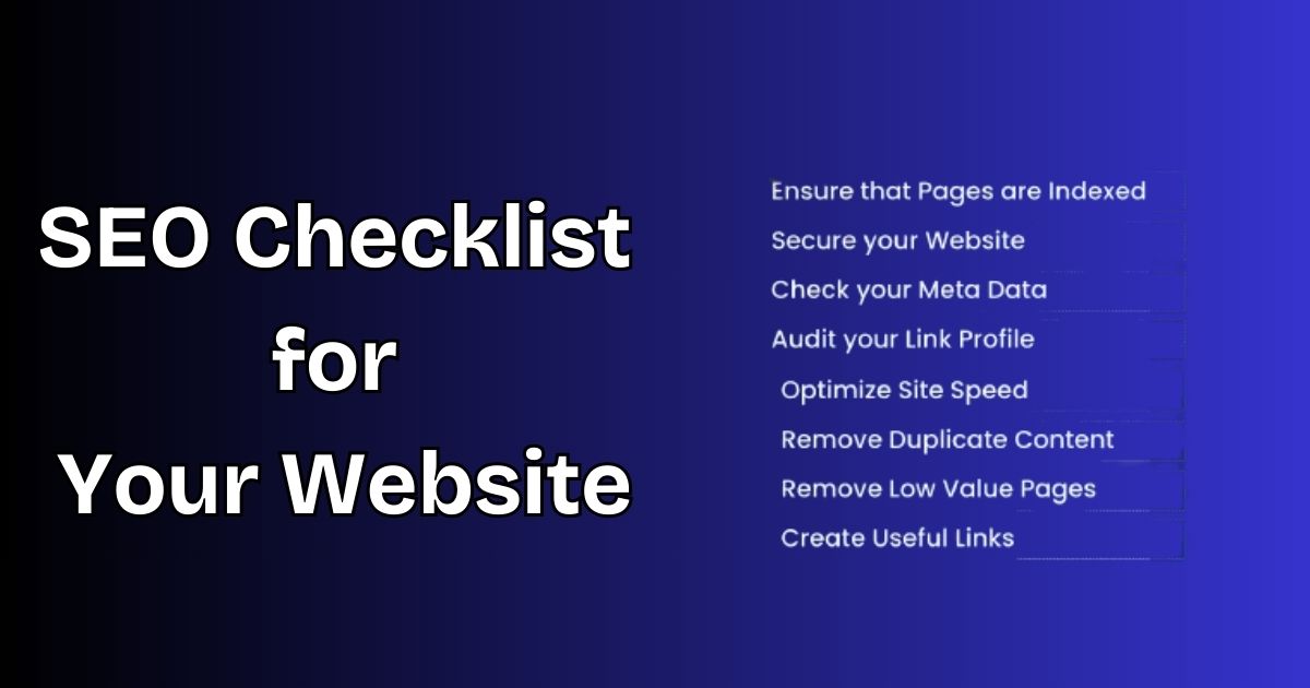 SEO Checklist